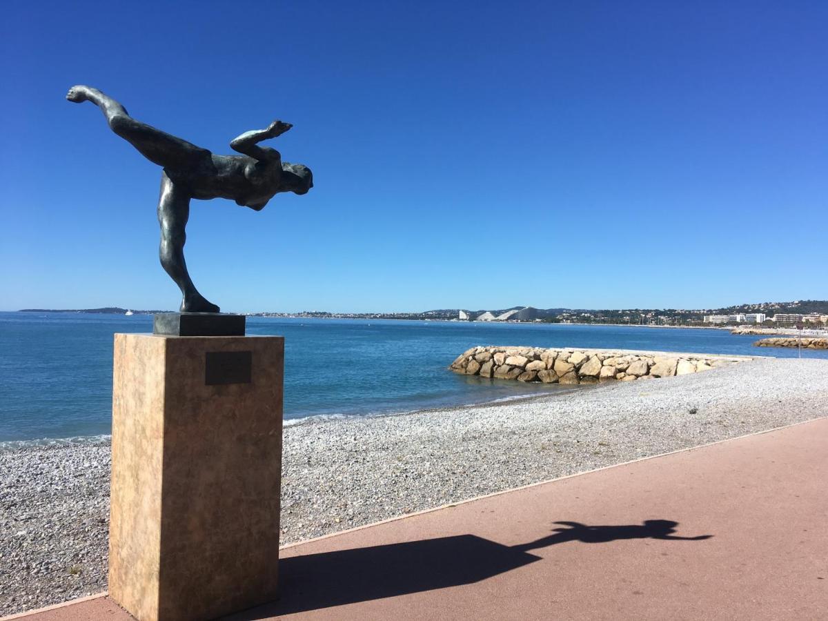 Studio F1 Vue Mer A 30M Des Plages Cagnes-sur-Mer Exterior foto